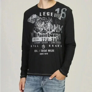 ❤️2/$30❤️[XL]Private Member Men’s Black Long Sleeve Graphic  Tee